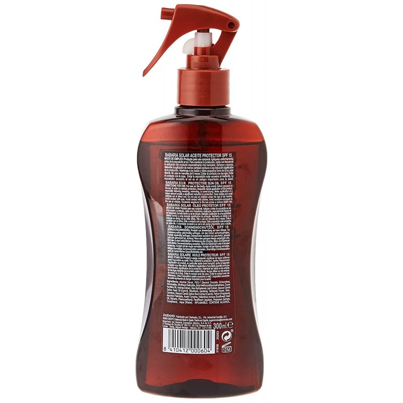 SPRAY HUILE SOLAIRE PROTECTRICE AU MONOÏ DE TAHITI  BABARIA SPF 15 300ml