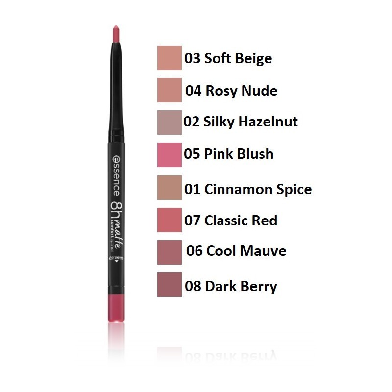 Crayon à lèvres 8h matte comfort lip liner essence