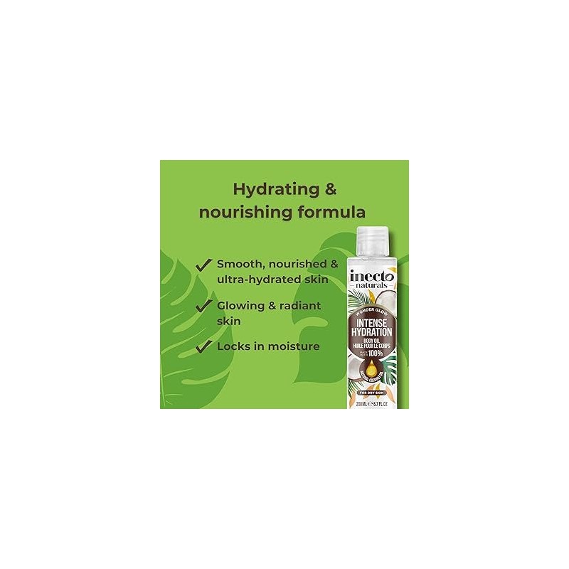 Huile pour le corps noix de coco inecto 200 ML