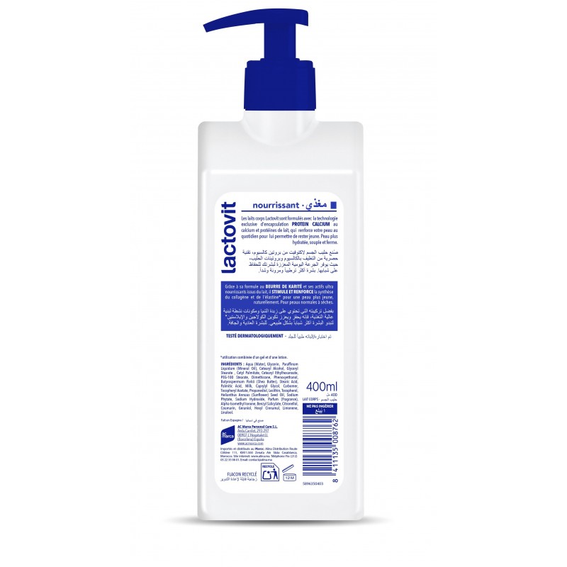 LOTION NOURISSANTE LACTOVIT 250ML