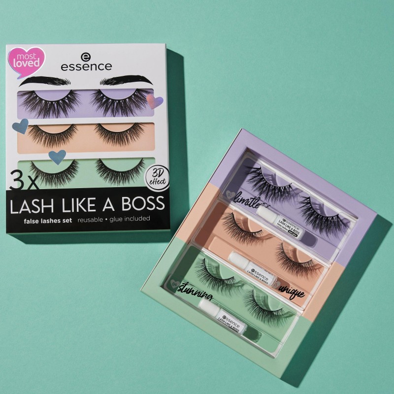 FAUX CILS 3x LASH LIKE A BOSS Set 01 ESSENCE