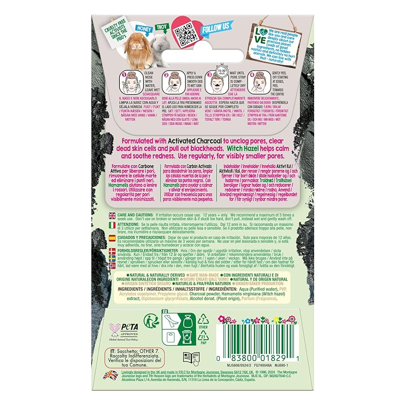 Patchs purifiants Blackhead Pull Out Charcoal 7Th Heaven