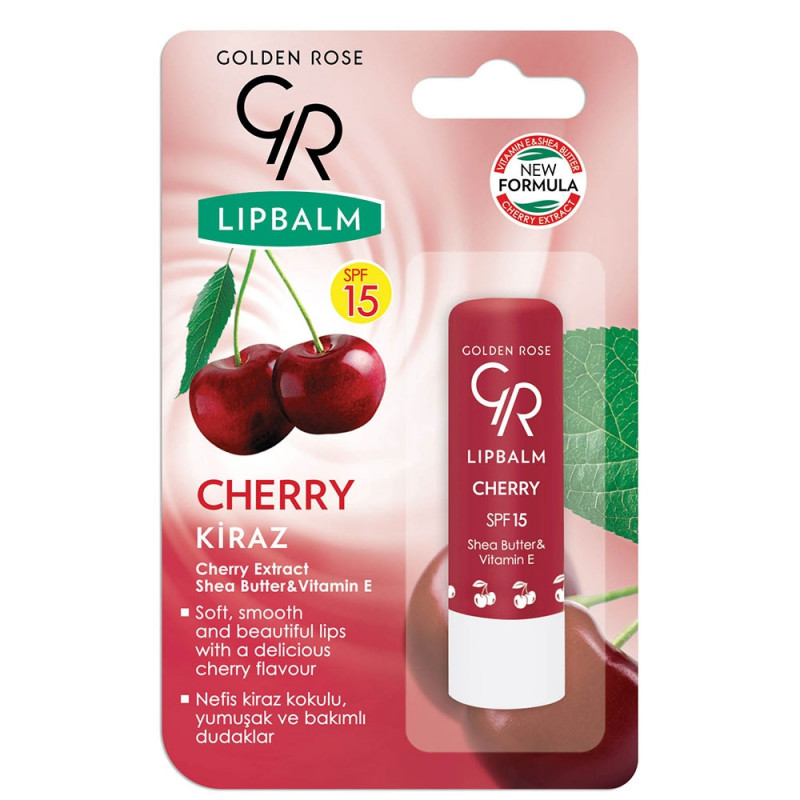 BAUME A LEVRES GOLDEN ROSE CERISE SPF 15