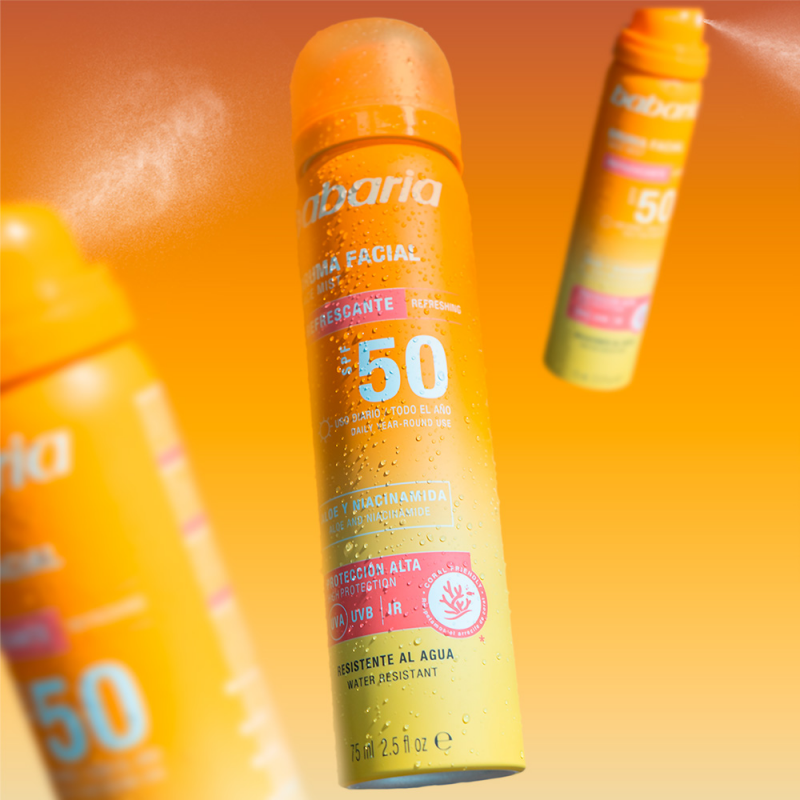 SPRAY VISAGE PROTECTEUR MIST SPF50+ 75ML BABARIA + Ventilateur gratuit