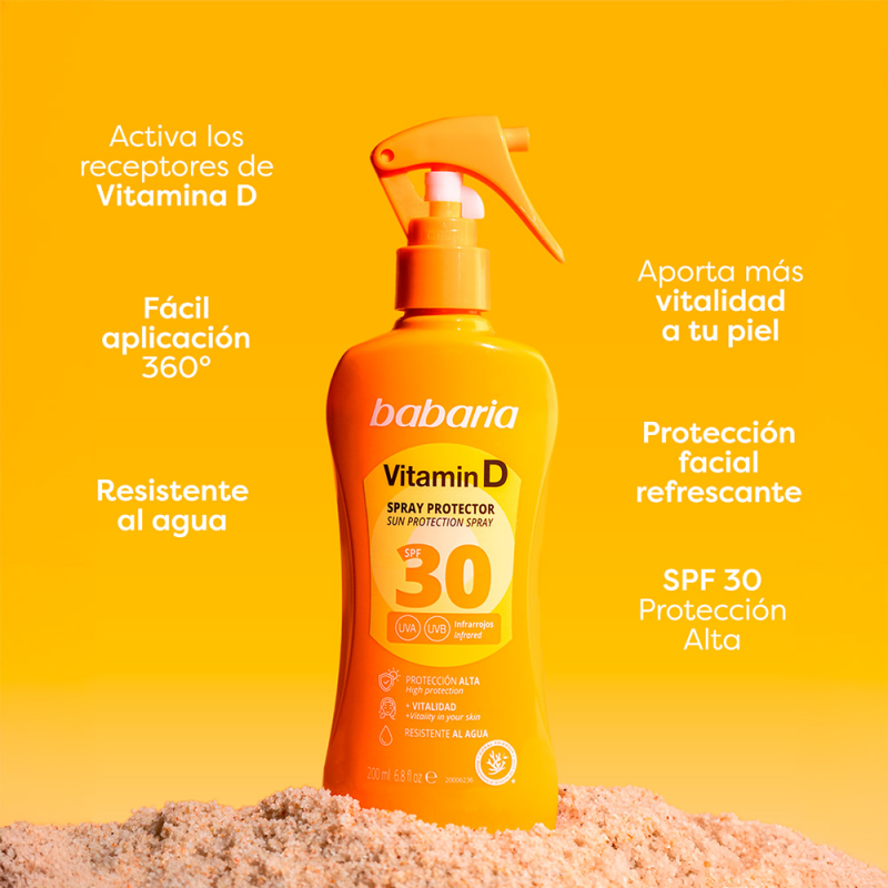 SPRAY PROTECTEUR SOLAIRE SPF 30 VITAMINE D 200 ML BABARIA