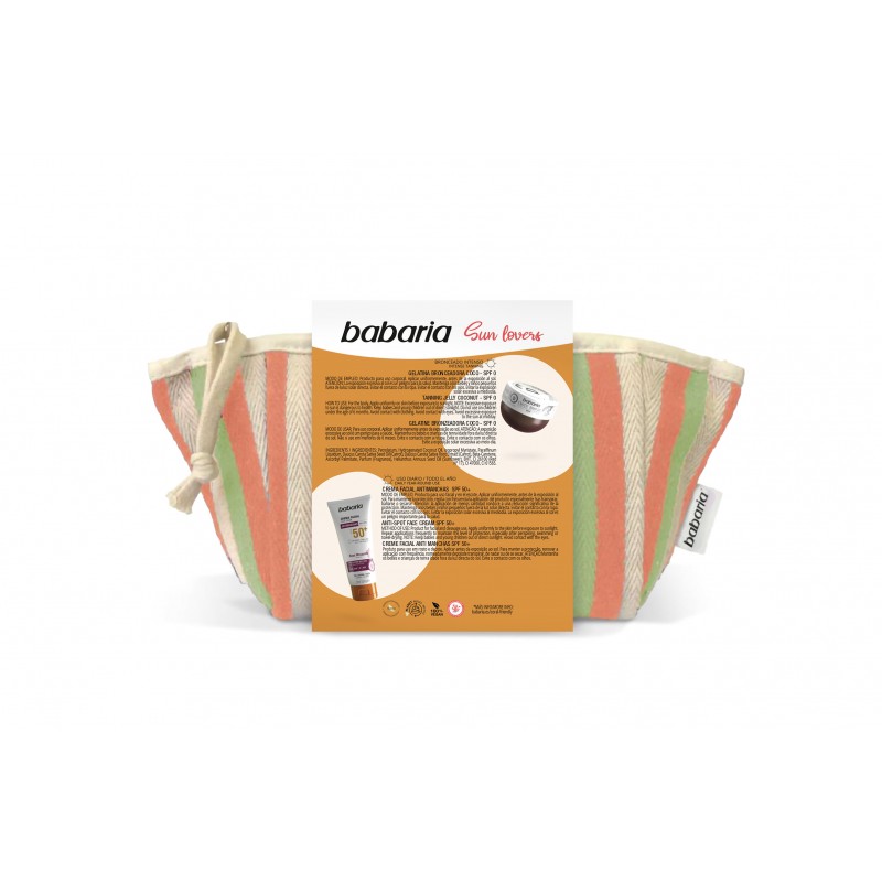 Pack Solaire Babaria Crème Faciale Teintée SPF 50+ + Gelée Bronzante SPF 0
