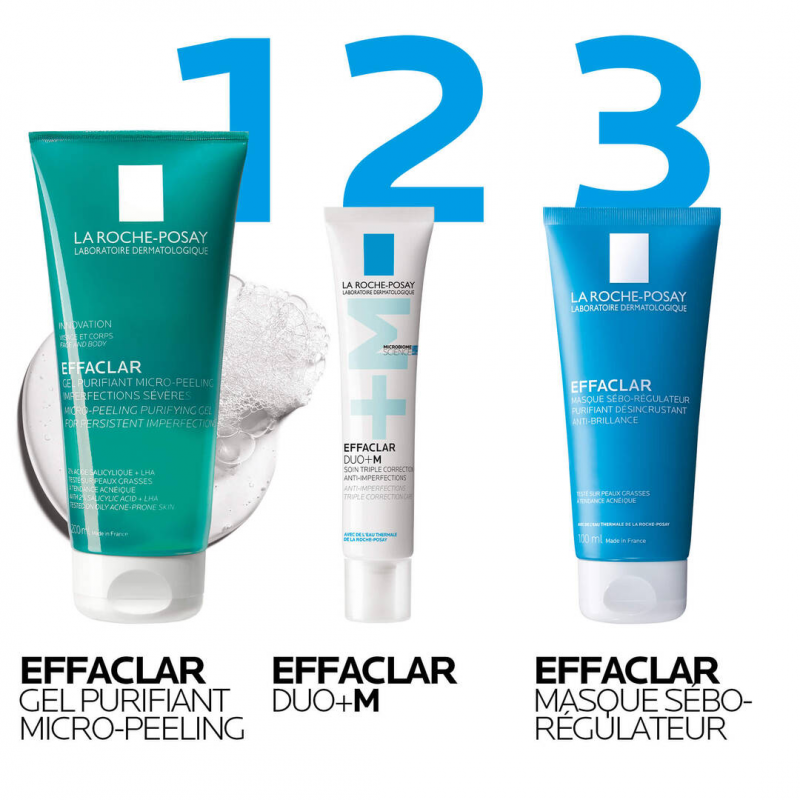 GEL MICRO PEELING EFFACLAR 200 ML VISAGE ET CORPS LA ROCHE POSAY