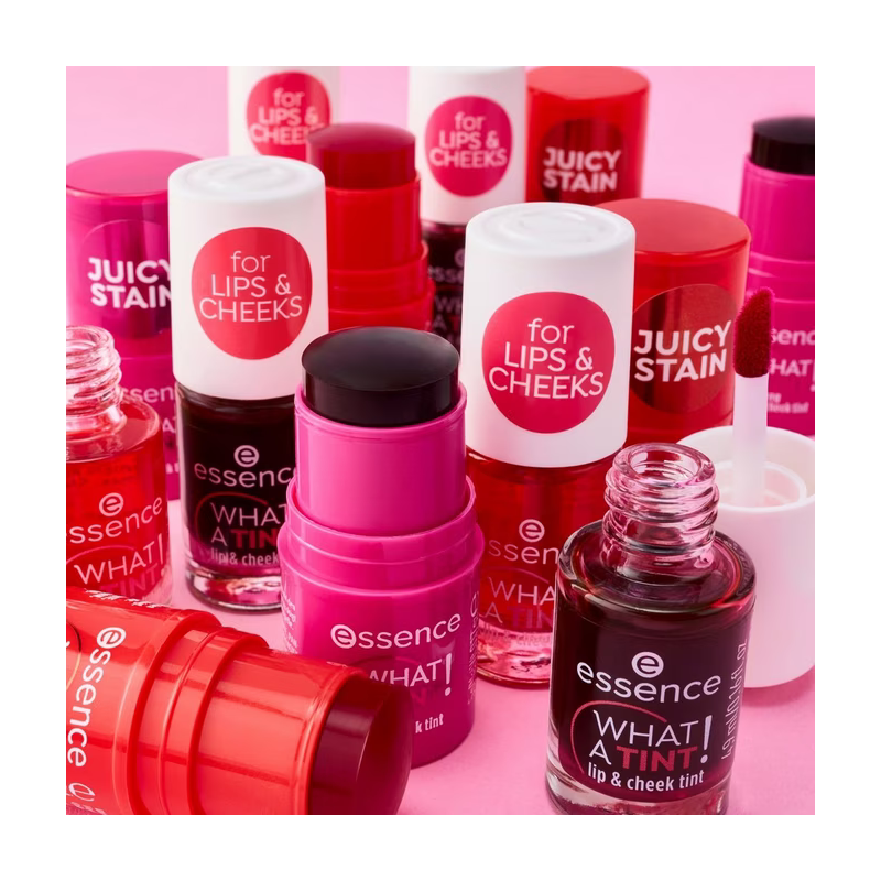 FARD A JOUES LIQUIDE JOUES ET LEVRES WHAT A TINT STAIN ESSENCE