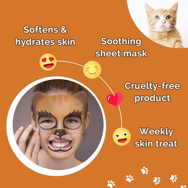 Masque visage 7th heaven tissu KITTEN CONCOMBRE & ALOE VERA