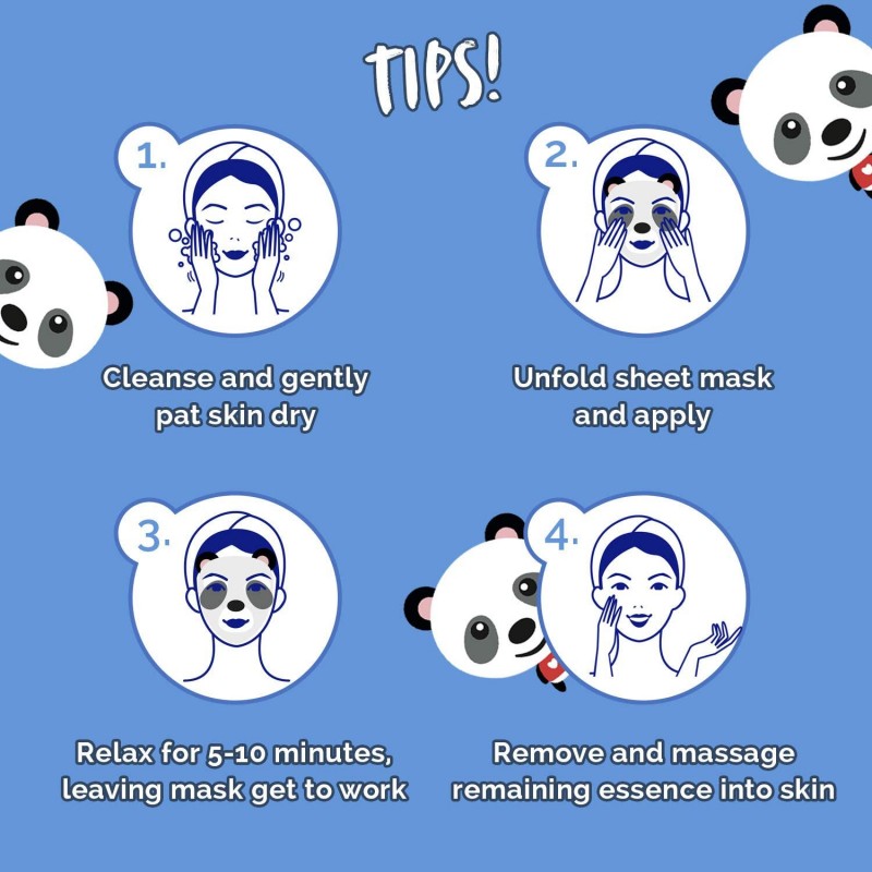 Masque visage tissu 7th heaven PANDA NOIX DE COCO & BANANA
