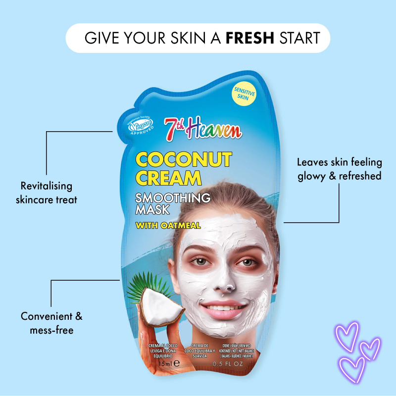 COCONUT CREAM FACE MASK WITH OATMEAL 7TH HEAVEN