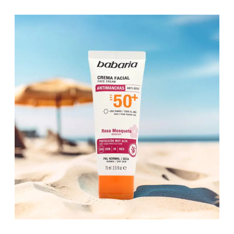 CRÈME PROTECTRICE SOLAIRE SPF50+ 75ML BABARIA + trousse gratuite