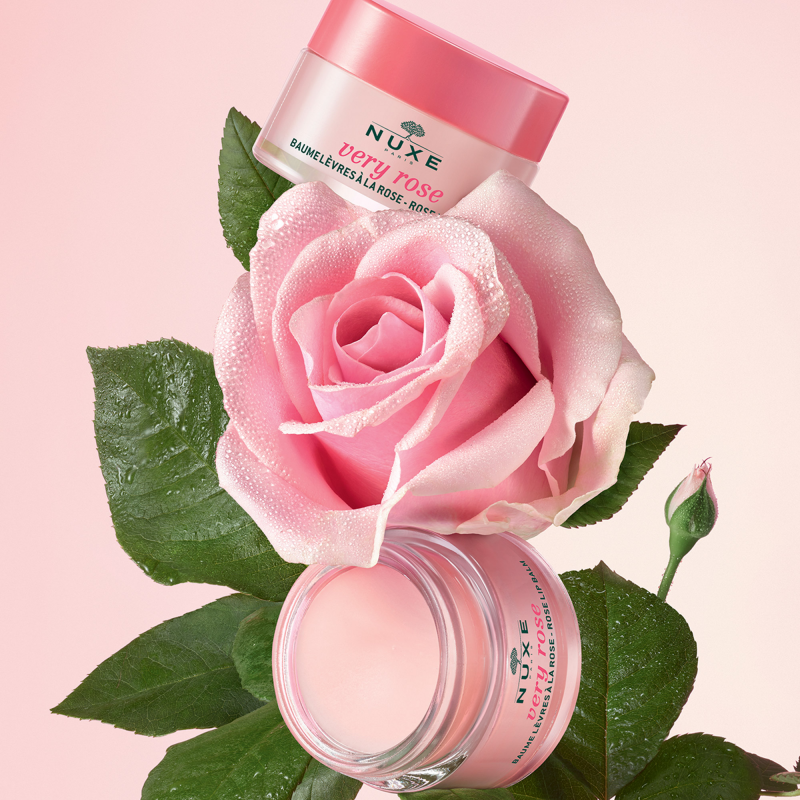 NUXE VERY ROSE Baume Lèvres à la Rose 15g - Lèvres Ultra Sèches ou Abîmées