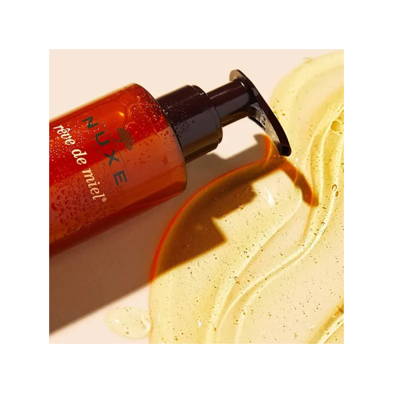 NUXE REVE DE MIEL Gel Nettoyant et Démaquillant Visage - flacon-pompe 200 ml