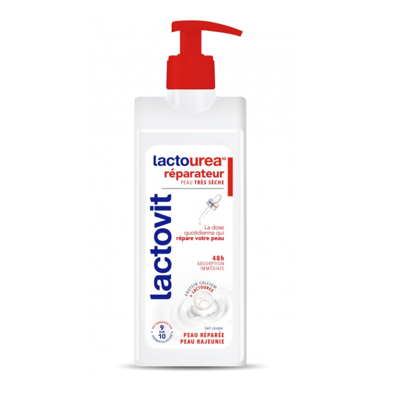 Pack Lactovit Lactourea Réparateur + Trousse et Fleur de Douche Offertes