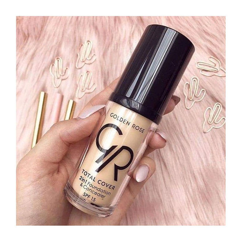 Fond de teint et Correcteur Total Cover 2in1 Golden Rose